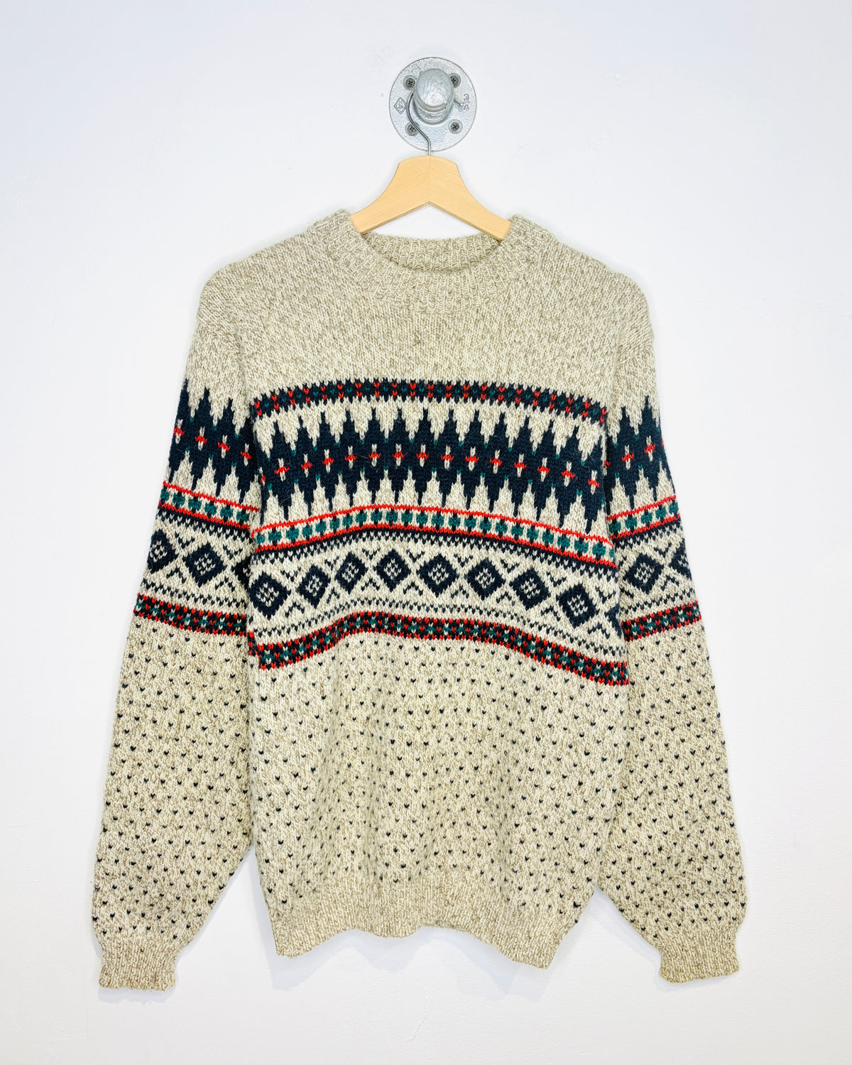 Vintage 90s Eastern Mountain Sports Earth Tone Wool Sweater
