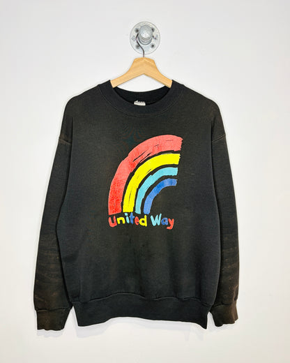 Vintage 90s United Way Black Crewneck Sweatshirt