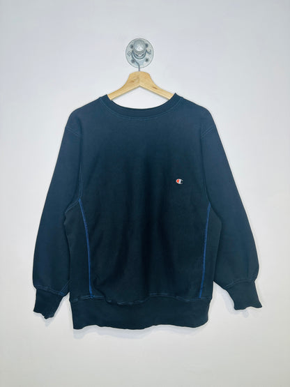 Champion Black W/ Blue Stitching Crewneck Sweatshirt