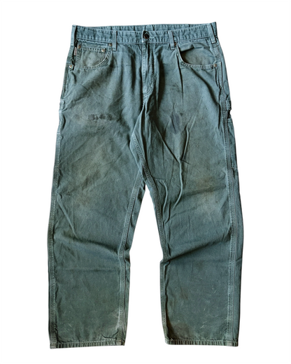 Vintage Carhartt Loose Fit Olive Green Carpenter Pants
