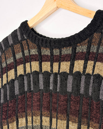 2000s Mercer Street Studio Black & Brown Sweater