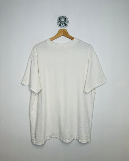 Vintage 1990s Miami Beach News Cafe White Tee Shirt