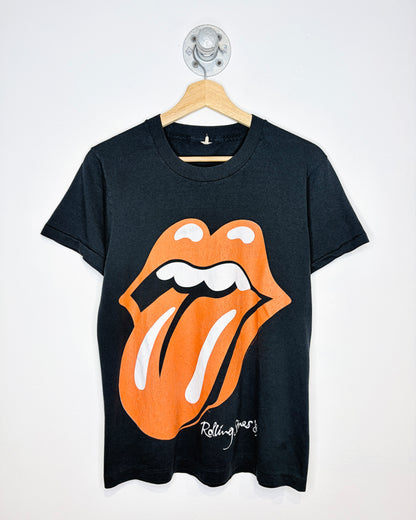 Vintage 1989 Rolling Stones Canadian Tour Black Tee Shirt
