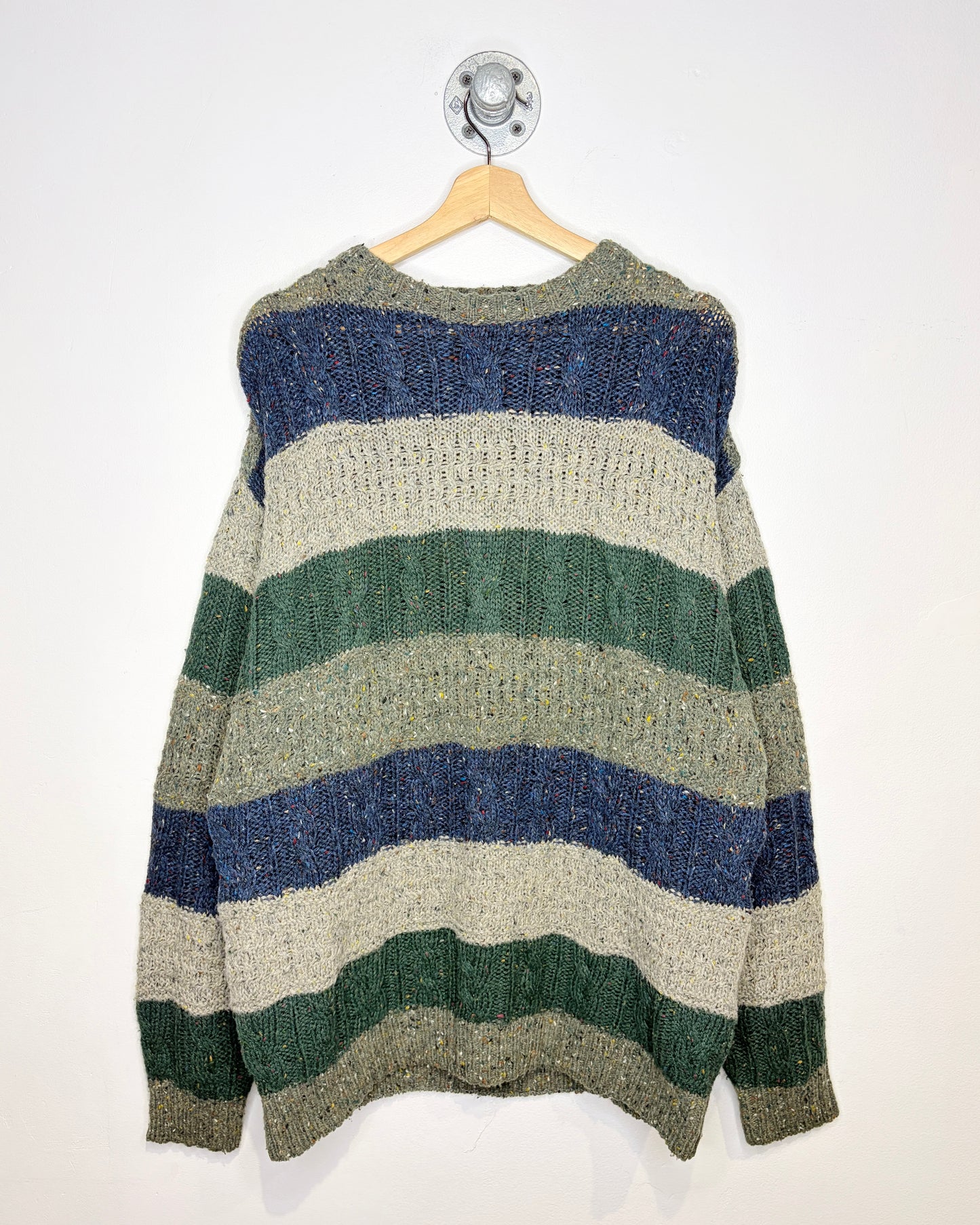 Vintage 90s Riggins Country Earth Tone Cable Knit Sweater