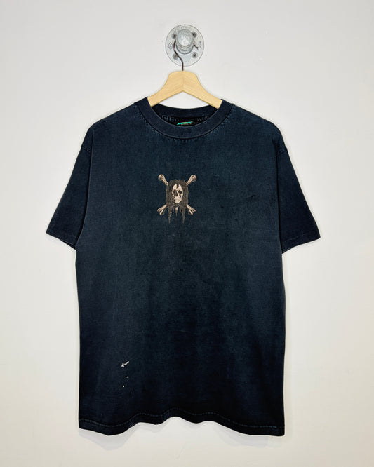 Vintage 90s Jamaican Style Wicked Irie Faded Black Tee Shirt
