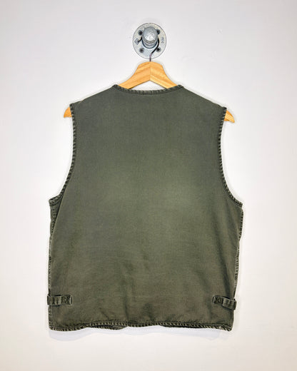 2000s Earth Tone Zip Up Fishermans Vest