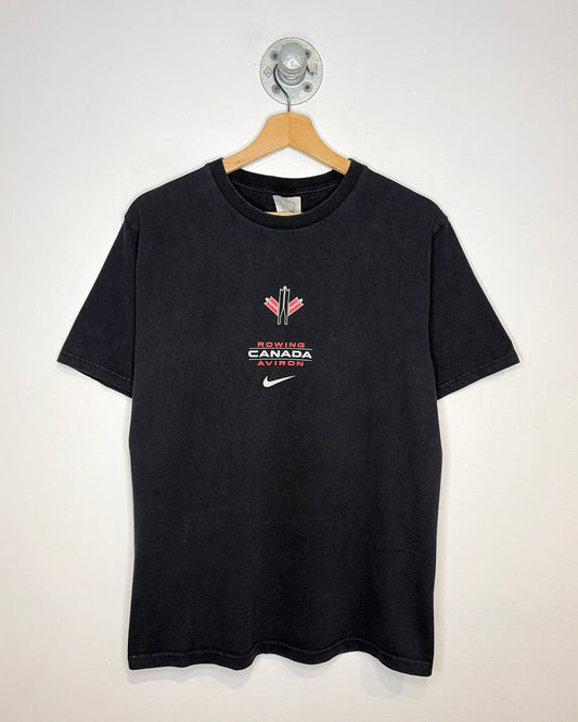 Vintage Nike Rowing Canada Black Tee Shirt
