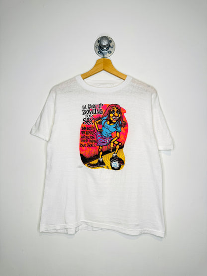 Vintage 1974 “I’m Giving Up Bowling…” White Tee Shirt