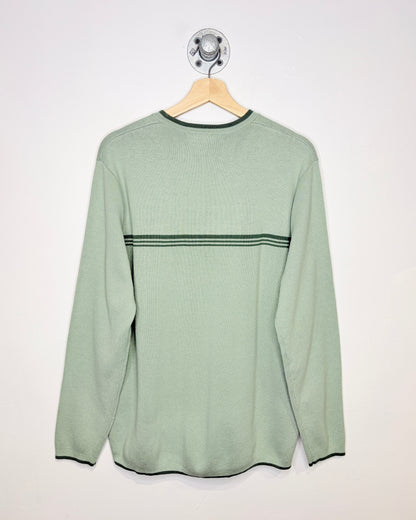 Vintage 90s Geoffrey Beene Mint Green TwoTone Sweater