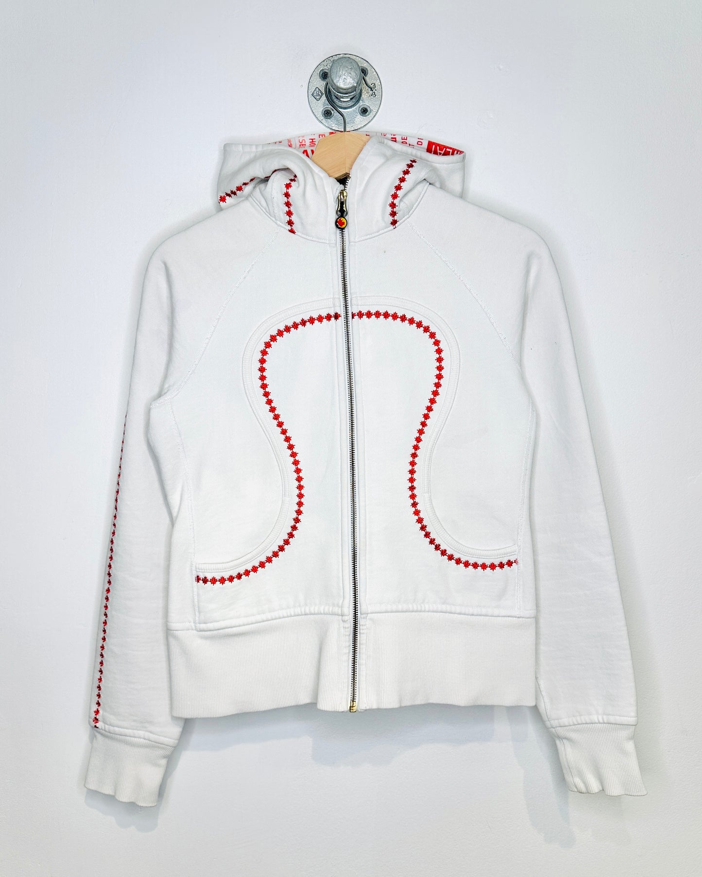 Women’s TNA Canada White Zip Up Hoodie