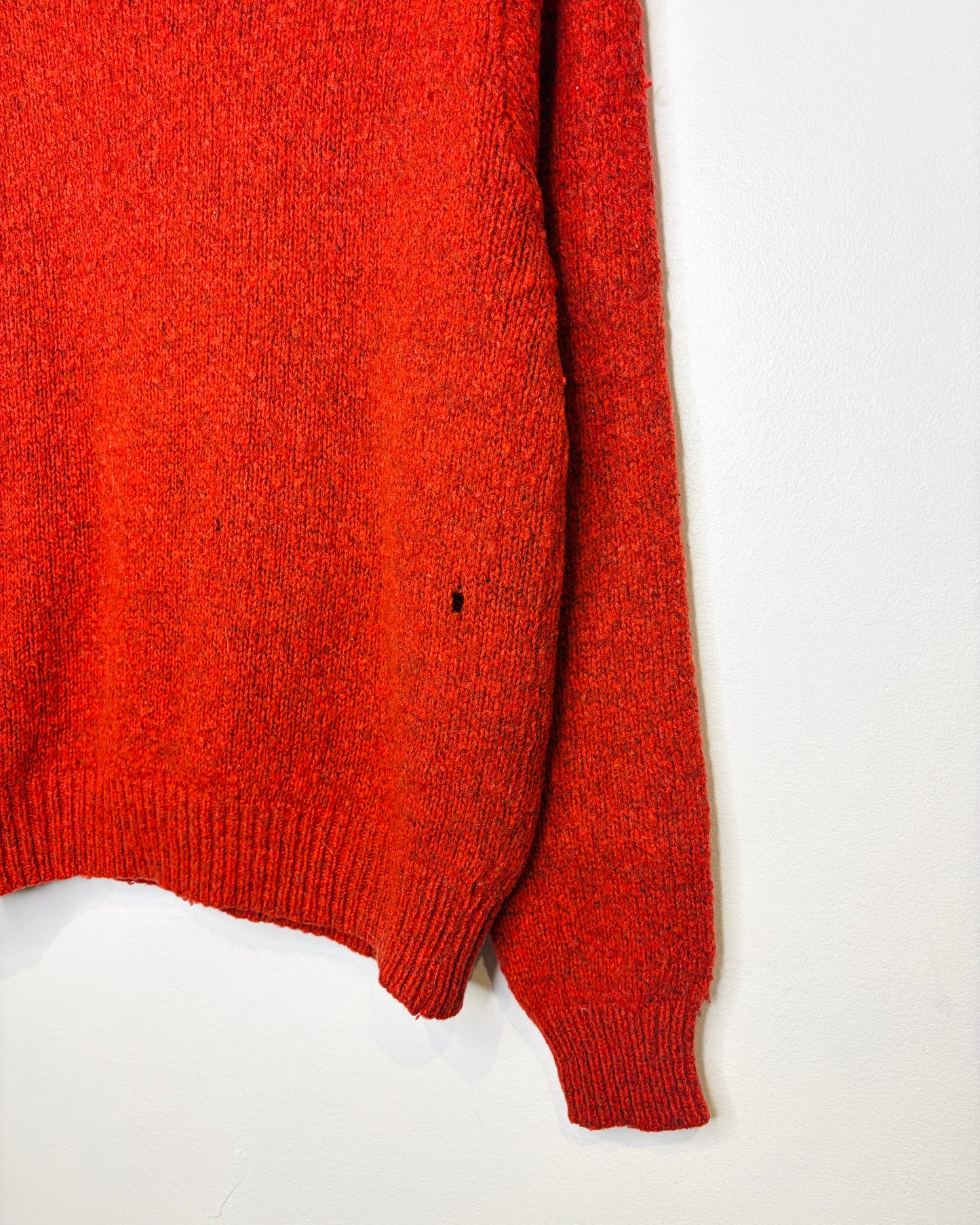 Vintage 80s L. L. Bean Orange Wool Sweater