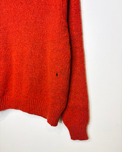 Vintage 80s L. L. Bean Orange Wool Sweater