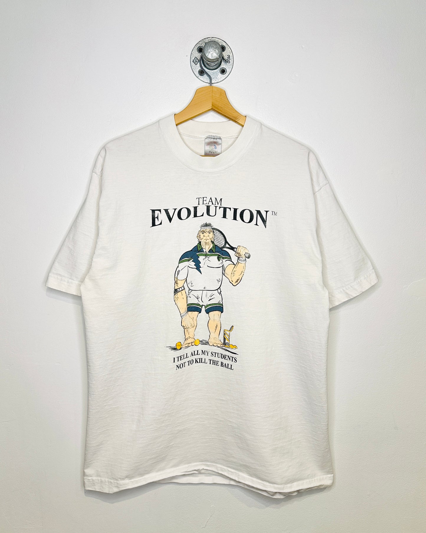 Vintage 90s Team Evolution White Tee Shirt