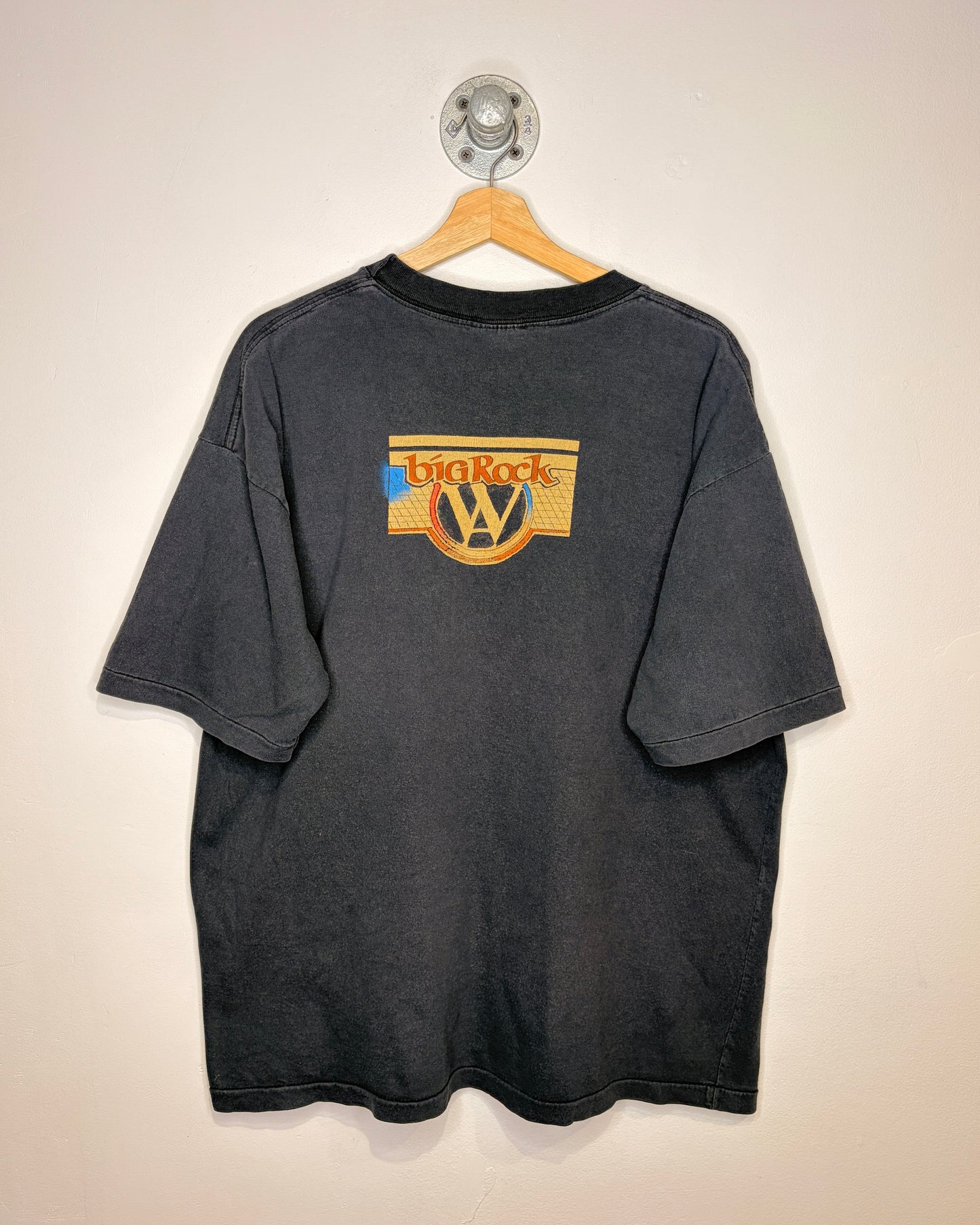 Vintage 90s Big Rock Brewery Calgary Faded Black Tee Shirt