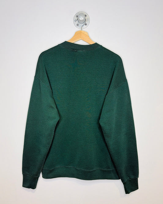 Vintage 90s Bootleg Tommy Hilfiger Script Green Crewneck Sweatshirt