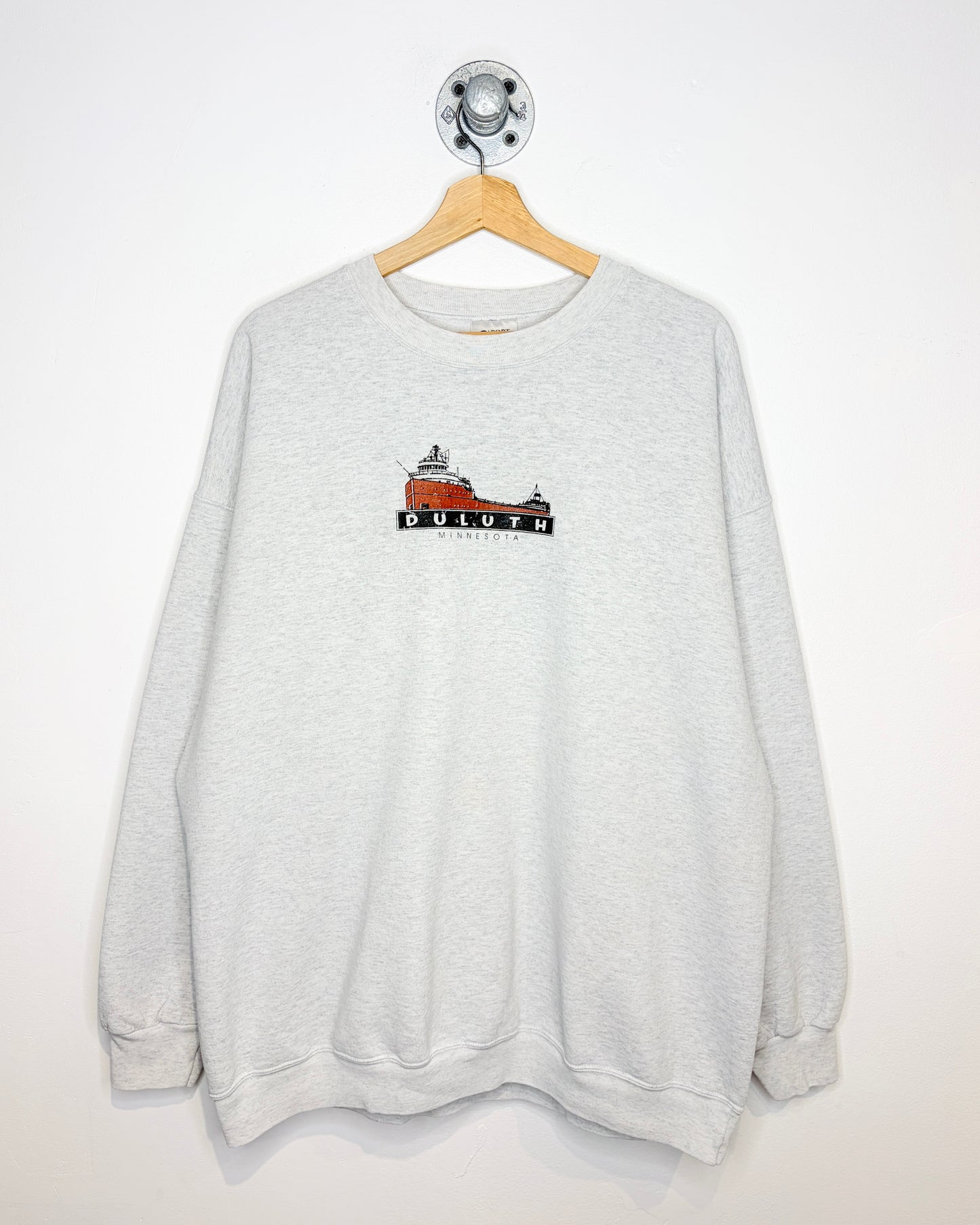 2000s Duluth Minnesota Ash Grey Crewneck Sweatshirt