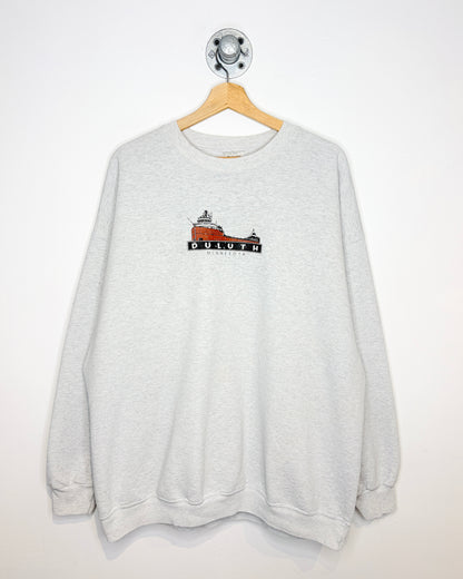 2000s Duluth Minnesota Ash Grey Crewneck Sweatshirt