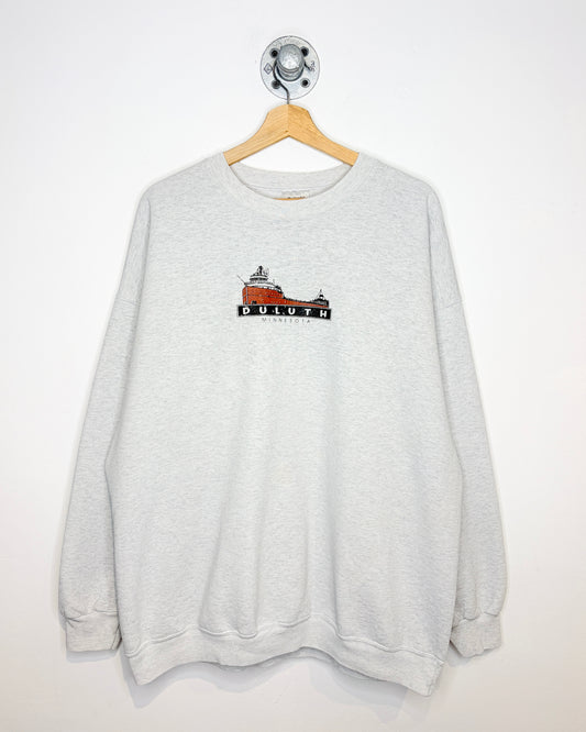2000s Duluth Minnesota Ash Grey Crewneck Sweatshirt