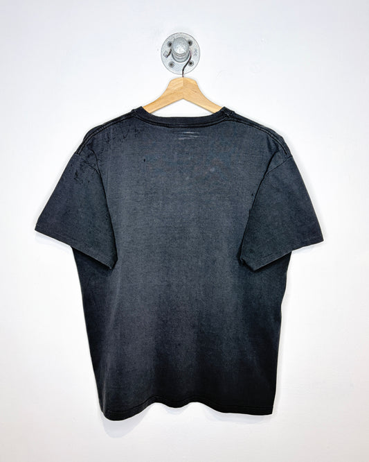 Vintage 1988 Batman DC Comics Faded & Distressed Black Tee Shirt