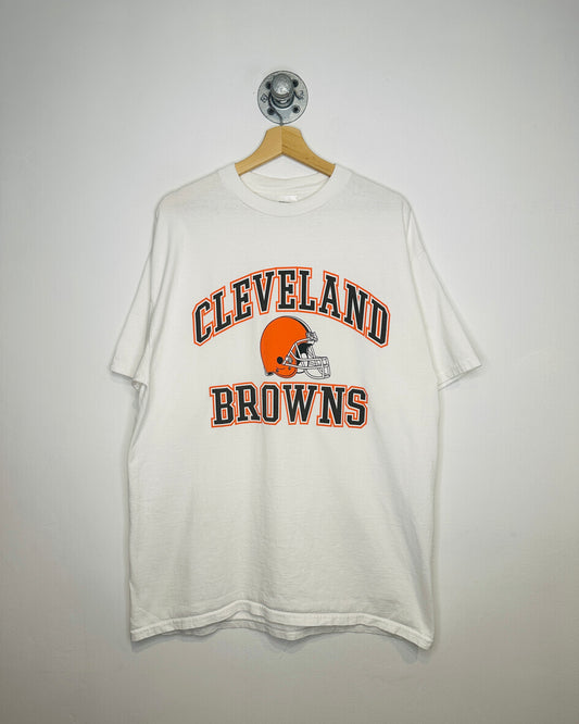 Vintage 2000s NFL Cleveland Browns White Tee Shirt