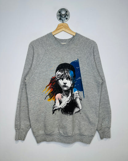 Vintage 1986 Les Miserables Grey Crewneck Sweatshirt
