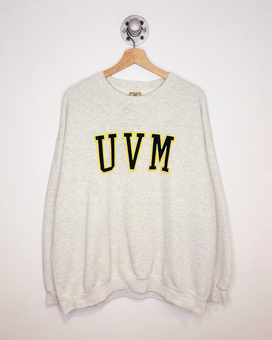 Vintage 90s UVM Heather Grey Crewneck Sweatshirt