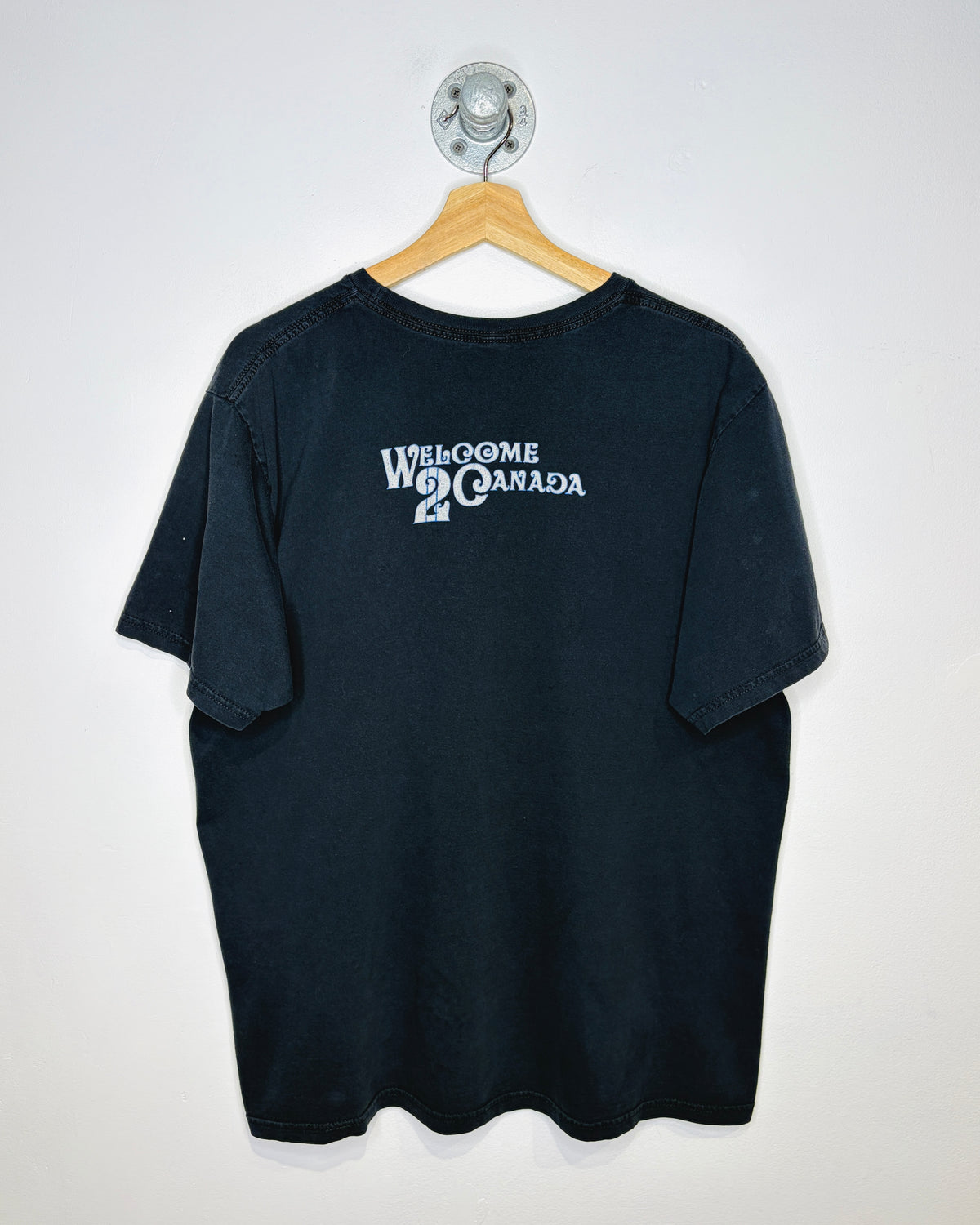 2000s Prince Welcome To Canada Faded Black Tee Shirt