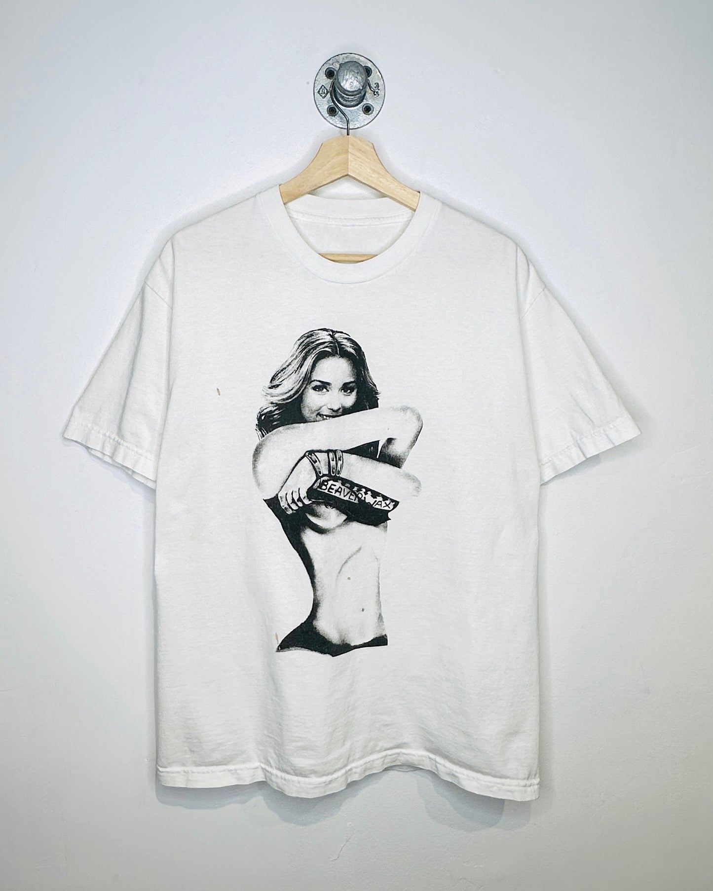 2000s Beaverwax White Tee Shirt