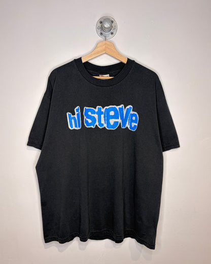 Vintage “Hi Steve” Car Stereo One Black Tee Shirt