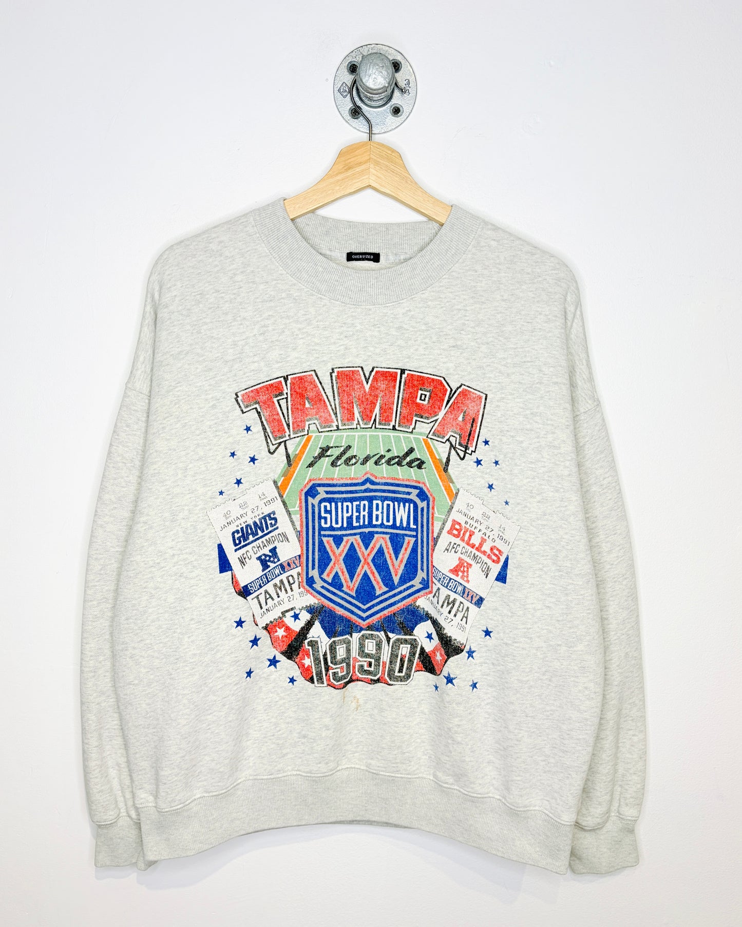 Abercrombie & Fitch Super Bowl XXV Grey Crewneck Sweatshirt