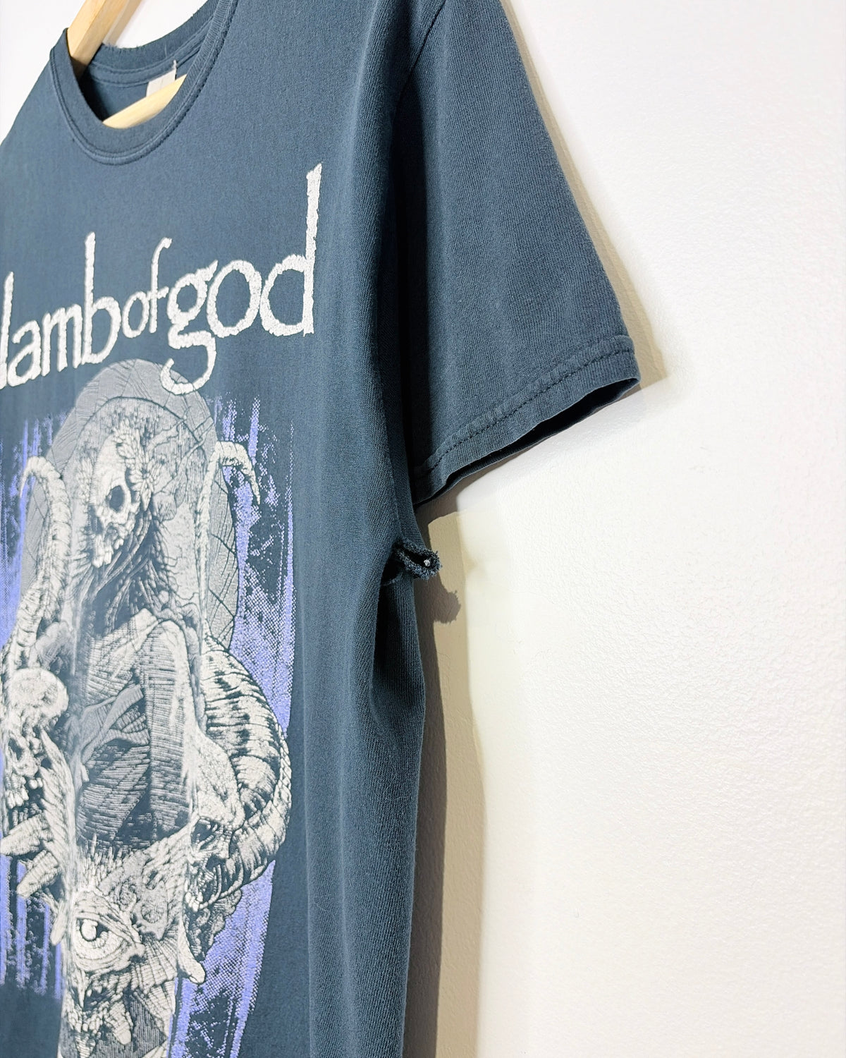 Lamb Of God Summer Tour Faded Black Tee Shirt