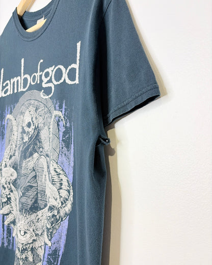 Lamb Of God Summer Tour Faded Black Tee Shirt