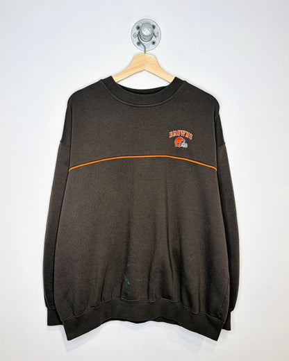 2000s NFL Cleveland Browns TwoTone Brown Crewneck Sweatshirt