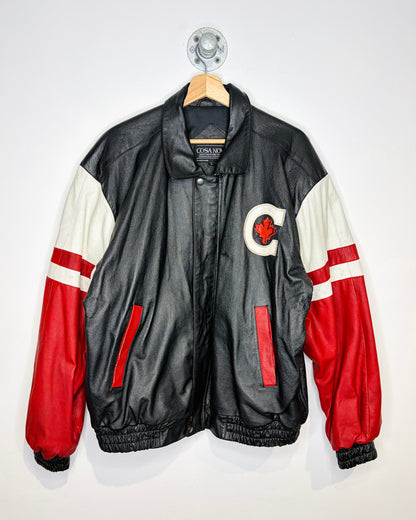 Vintage 1990s Canada Cosa Nova Leather Jacket