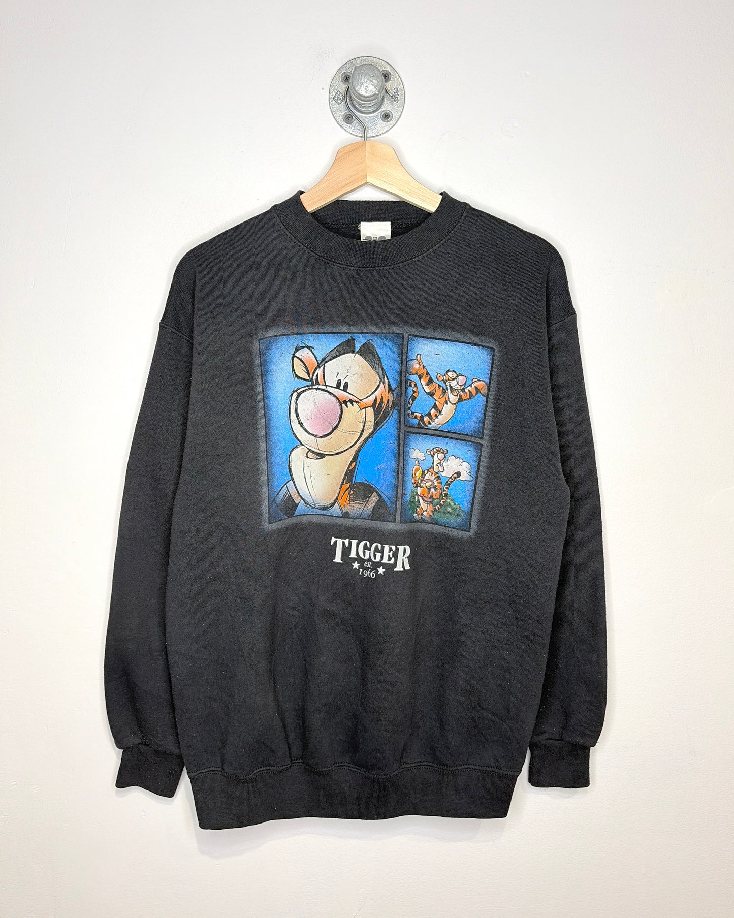 Vintage 90s Tigger Disney Black Crewneck Sweatshirt