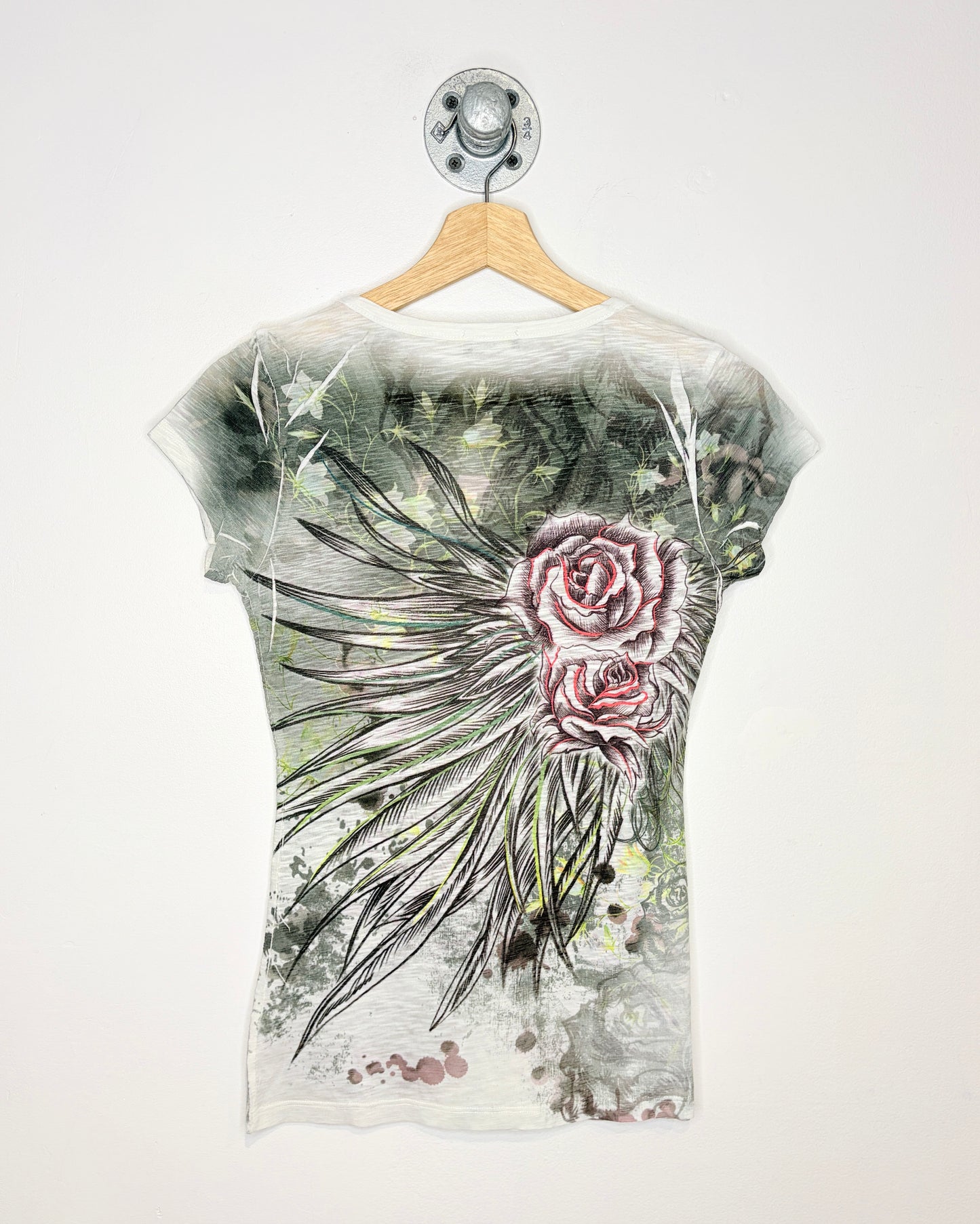 Roses And Rhinestones Women’s Short Sleeve Tee Shirt
