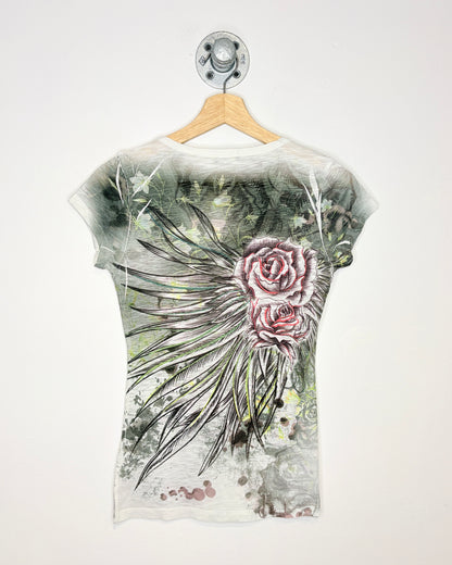 Roses And Rhinestones Women’s Short Sleeve Tee Shirt