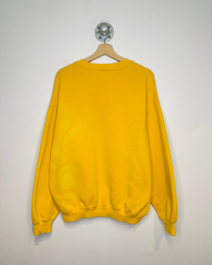Vintage 2008 West Virginia Mountaineers Tostitos Fiesta Bowl Yellow Crewneck Sweatshirt