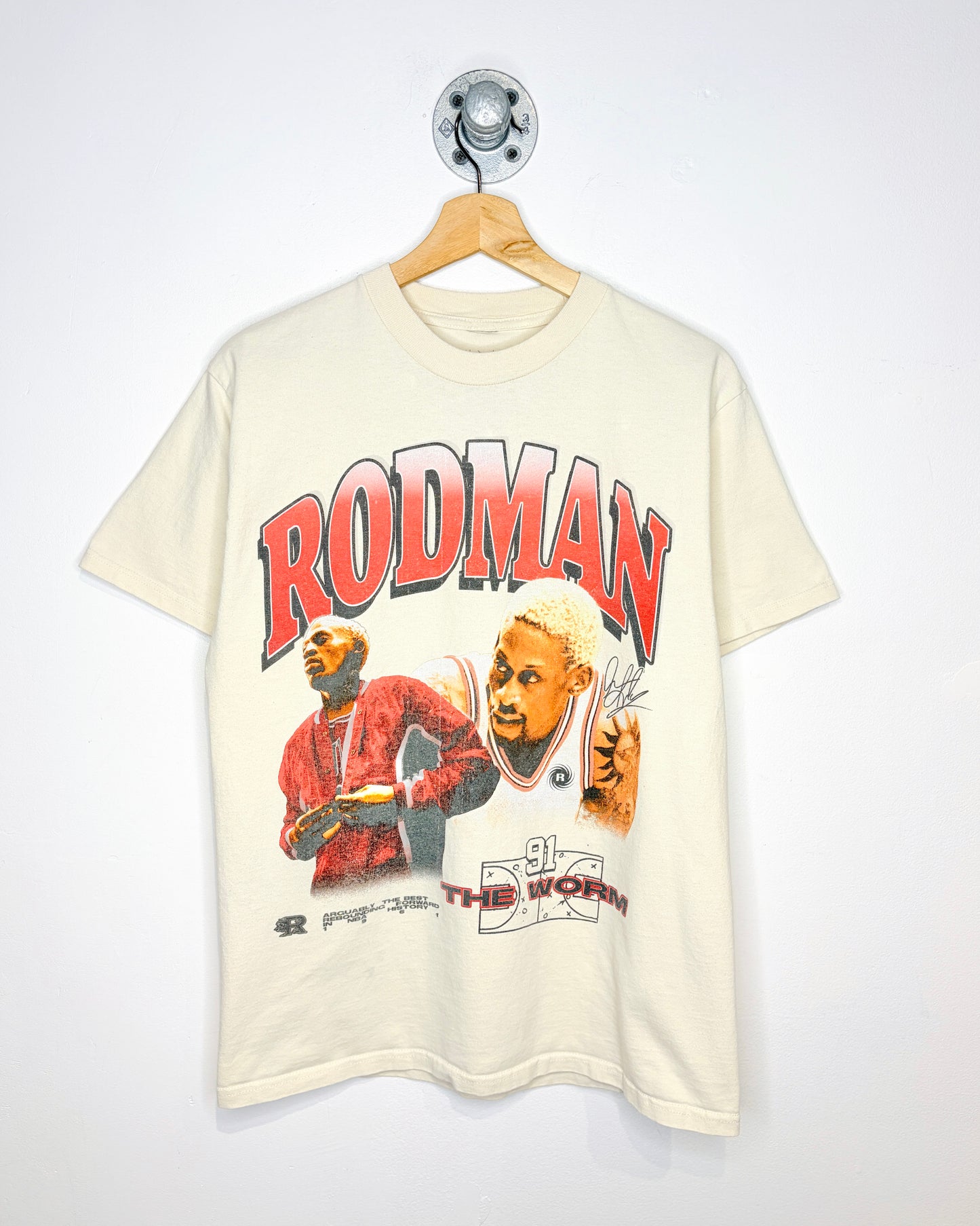 Dennis Rodman #91 White Tee Shirt