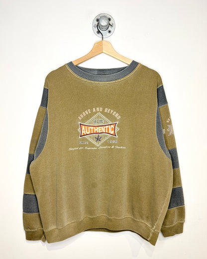 Vintage 90s Above & Beyond Faded Earth Tone Crewneck Sweatshirt