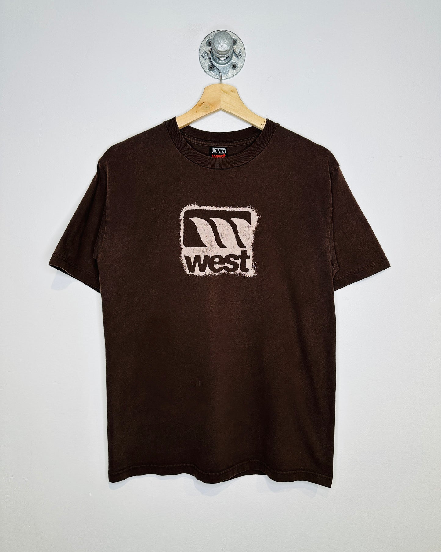 Vintage 1990s West Surfing Australian Brown Logo Tee Shirt