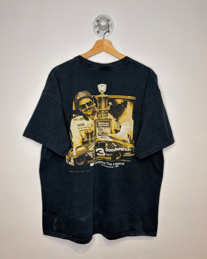 Vintage NASCAR Dale Earnhardt Continue The Legend Black Tee Shirt