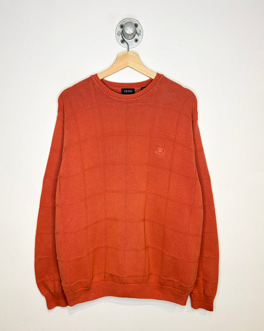 Vintage Izod Tonal Orange Textured Sweater