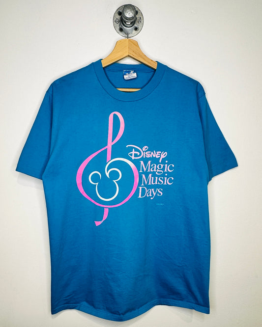 Vintage 90s Disney Magic Music Days Blue Tee Shirt