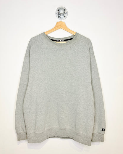2000s Russell Athletic Blank Grey Crewneck Sweatshirt
