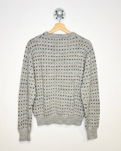 Vintage 90s Hunters Ridge Grey Knit Sweater