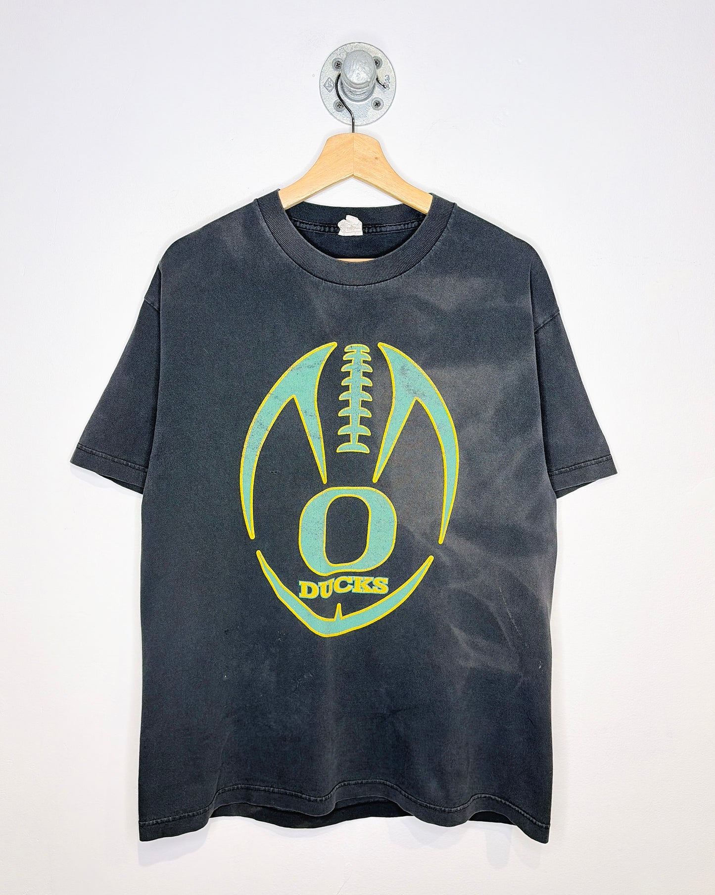 2010 Oregon Ducks Sun Faded Black Tee Shirt