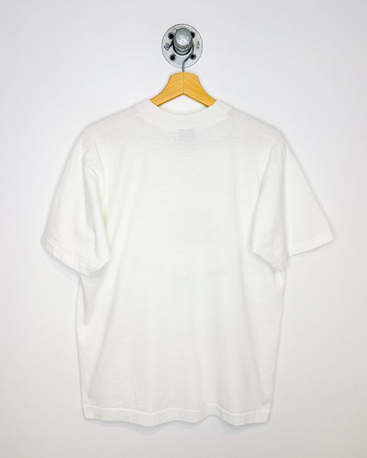 Vintage 1990s Innisfail Alberta Dr. George Kemp House Tourist White Tee Shirt
