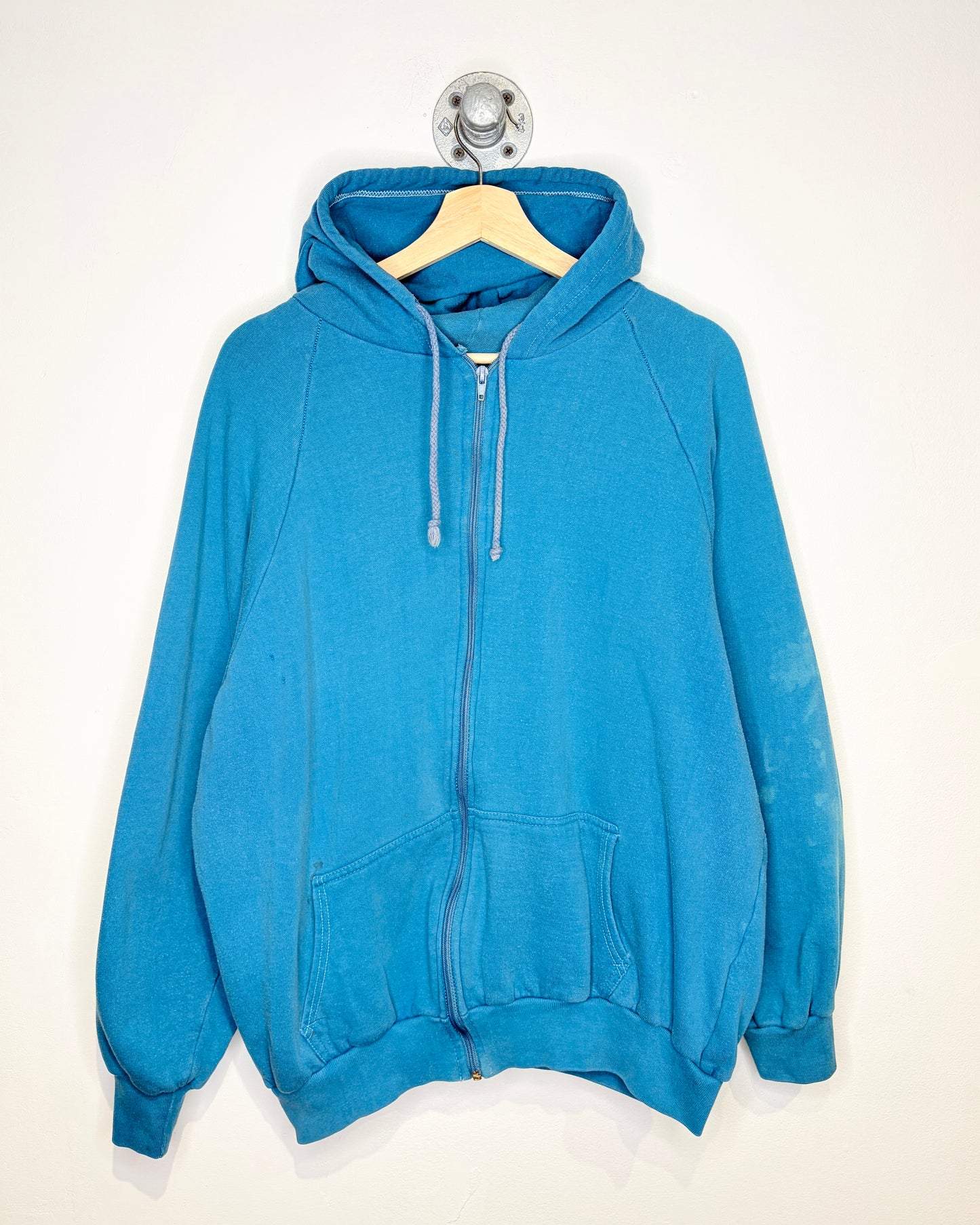 Vintage 90s Coleman Thermal Lined Teal Zip Up Hoodie