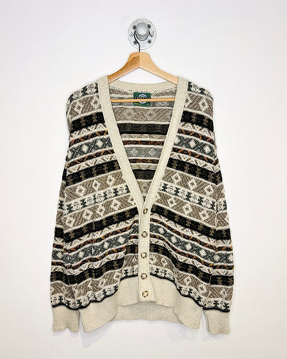 Vintage 90s Jantzen Coogi Style Earth Tone Cardigan